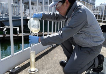 写真:現地採水・調査